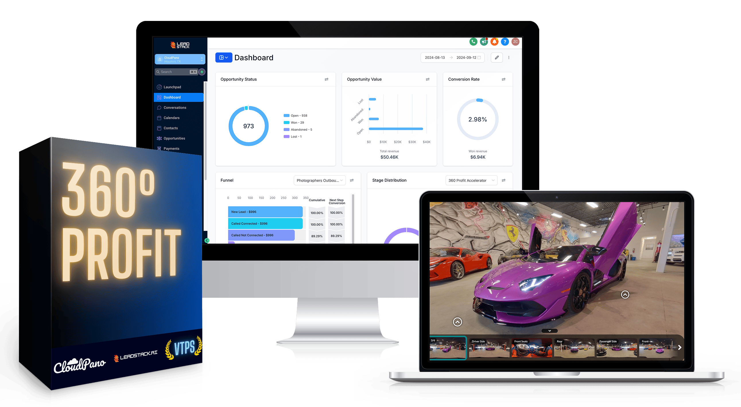 Complete 360 Profit System Overview - LeadStack Dashboard, CloudPano Virtual Tours, and VTPS Training