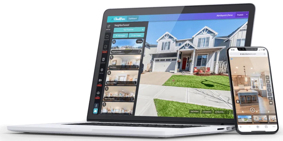 CloudPano Pro+ Virtual Tour Platform - Professional virtual tour creation interface